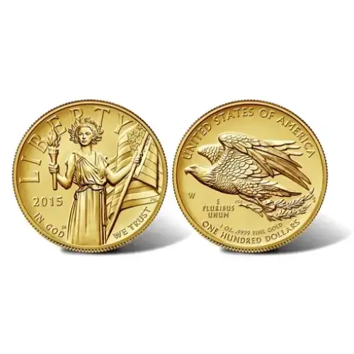 2015 - 1oz High Relief $100 Gold - Ungraded